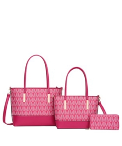 3 in 1 Fashion Tote Bag Set M8557S ROSE